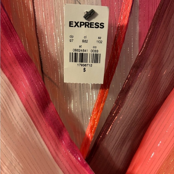 Express Women's Multicolor Wrap Top NWT - Picture 3 of 6